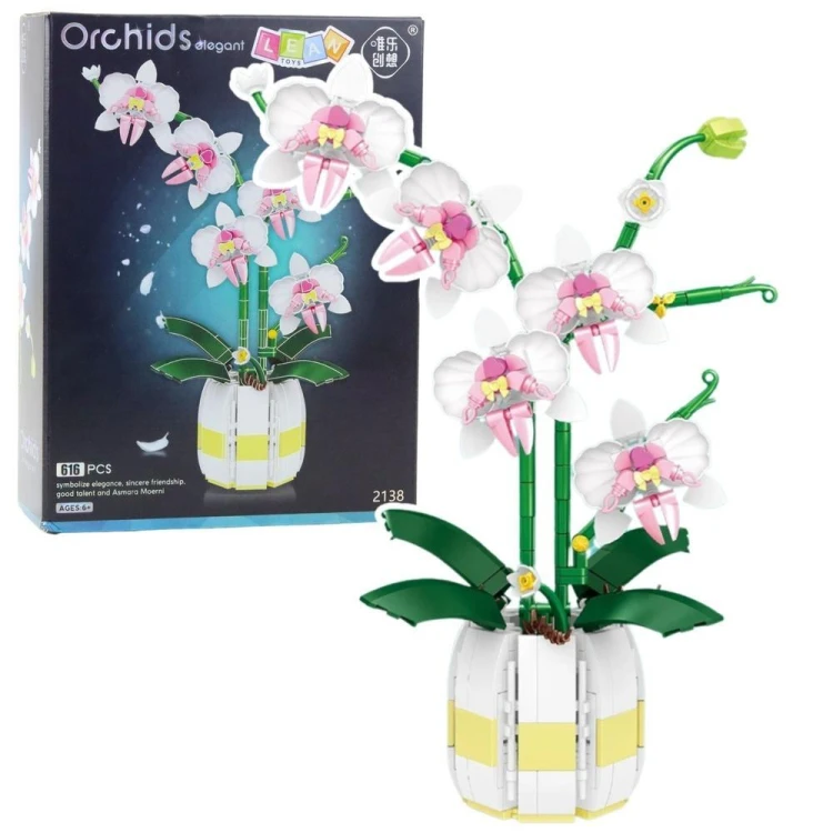 Klocki konstrukcyjne orchidea storczyk 616el