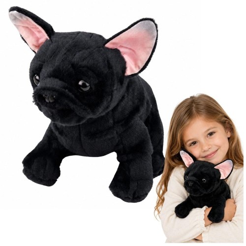 Buldog francuski czarny 22cm, Leantoys