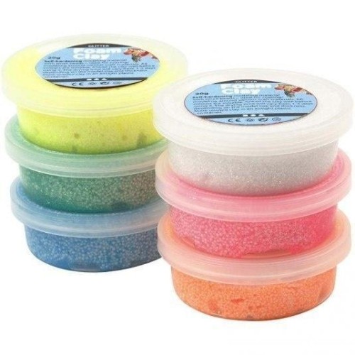 Masa plastyczna Foam Clay brokatowa 6x14g