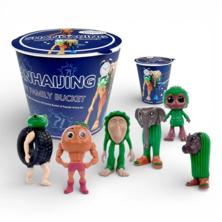 Figurki w kubełku Shanhaijng Familly Bucket 6szt