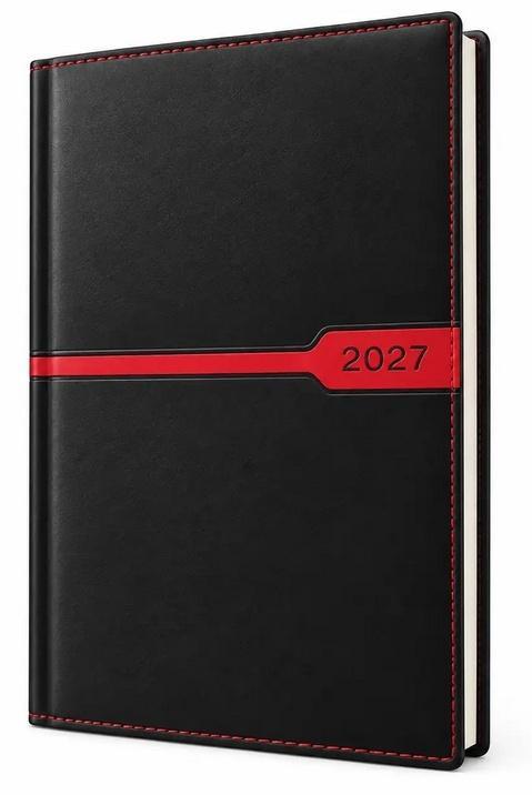 Kalendarz 2027 A4 tygodniowy Czarny
