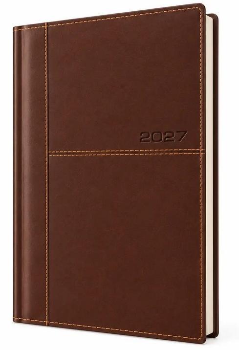 Kalendarz 2027 A4 tygodniowy brąz