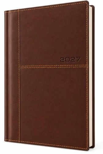 Kalendarz 2027 A5 Tygodniowy Brązowy