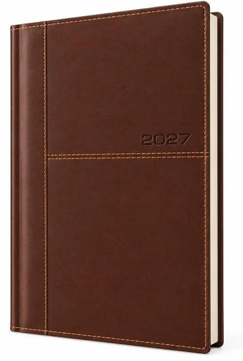 Kalendarz 2027 A5 Tygodniowy Brązowy