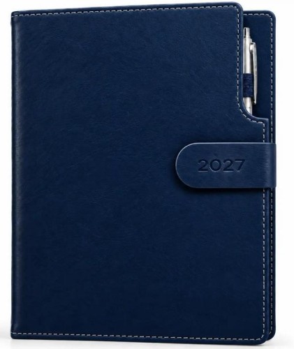 Kalendarz 2027 A5 dzienny Techbook Granatowy