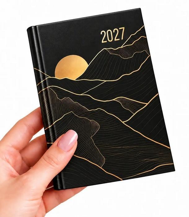 Kalendarz 2027 A6 Tygodniowy Kieszonkowy Góry