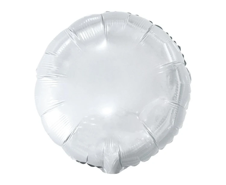 Balon foliowy okrągły biały 46cm 100szt