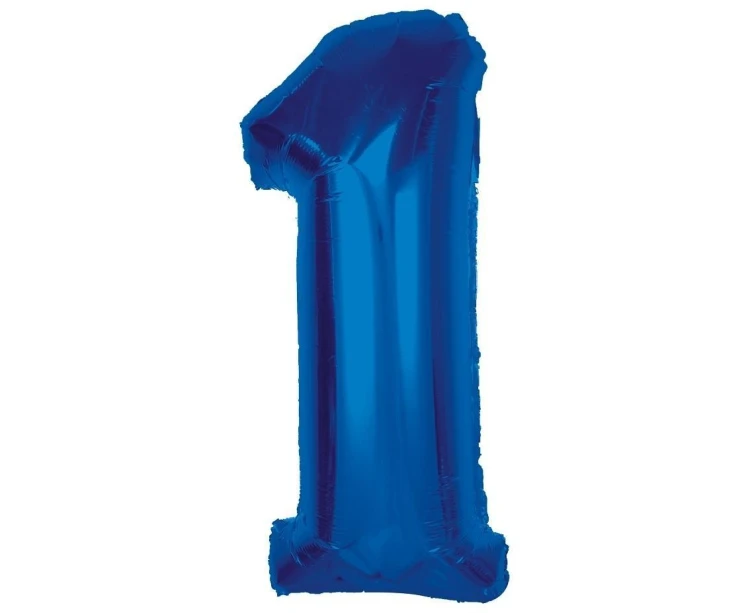Balon foliowy B&C Cyfra 1 niebieska 92cm