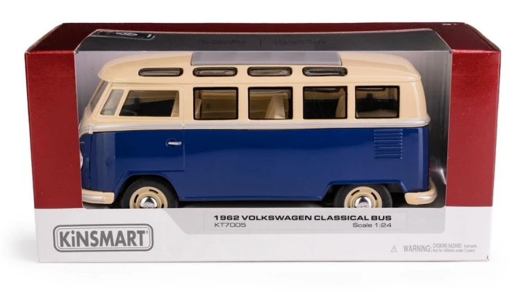 KT 7 VW Classical Bus Niebieski KT7005W, Kinsmart