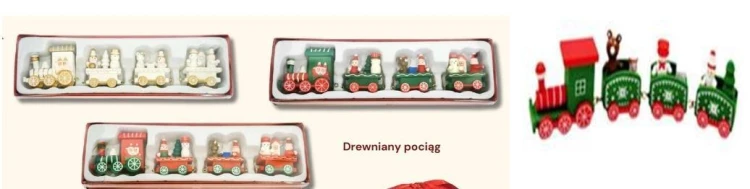 Pociąg drewniany zielony