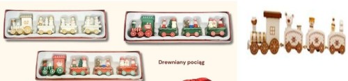 Pociąg drewniany biały