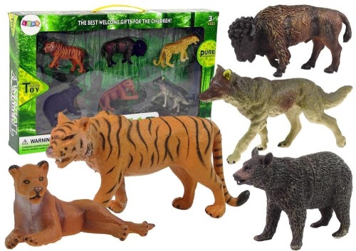 Zestaw figurek dzikich zwierząt, Leantoys