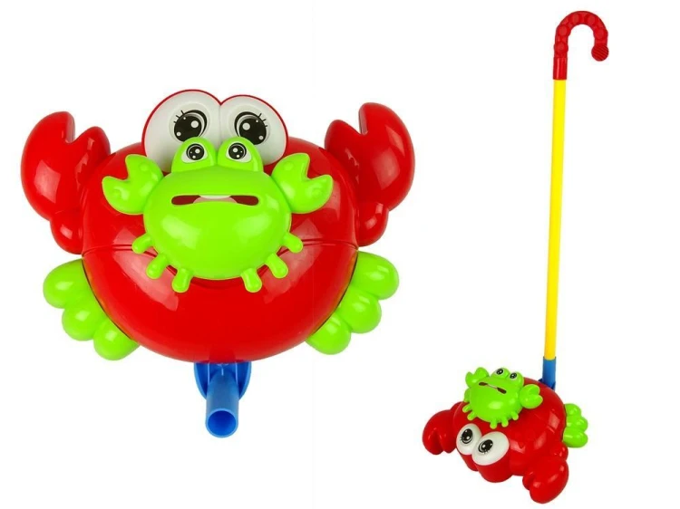 Pchacz na kiju krab czerwony z dźwiękiem, Leantoys