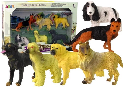 Zestaw 6 figurek psów, Leantoys