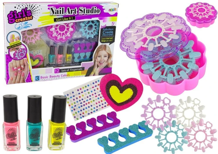 Zestaw do stylizacji paznokci dla dzieci, Leantoys