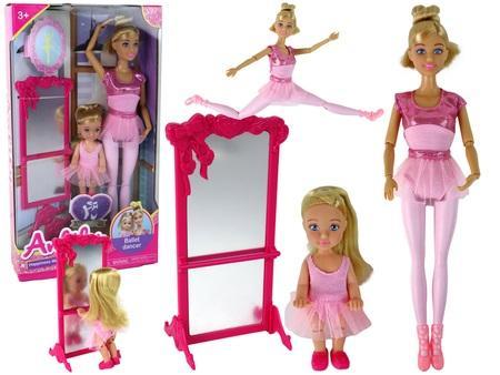 Lalka Anlily mama z dzieckiem baletnica, Leantoys
