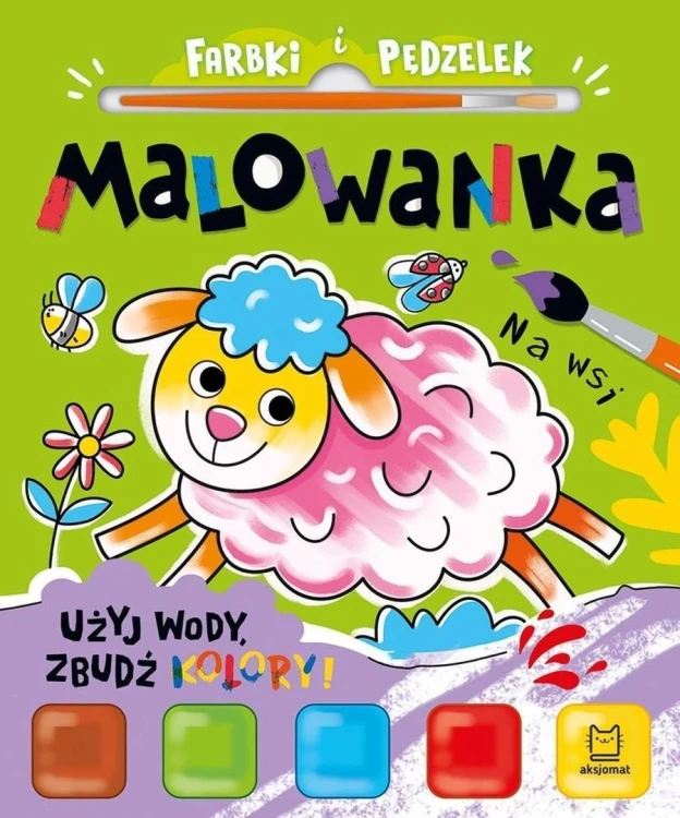 Farbki i pędzelek. Malowanka. Na wsi