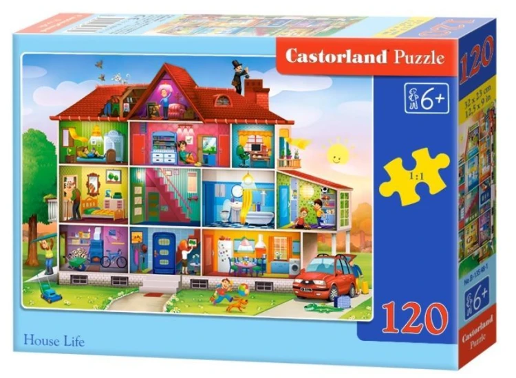 Puzzle 120 House Life CASTOR, Castorland