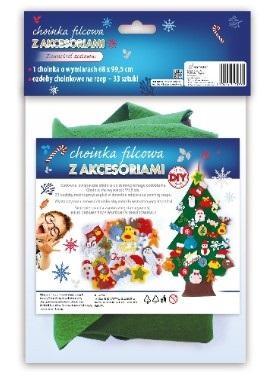 Zestaw DIY Choinka filcowa z akcesoriami, Beniamin