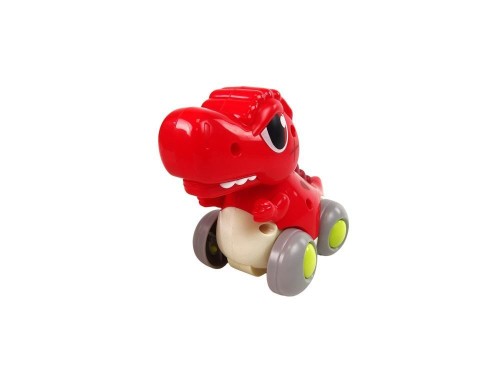 Dinozaur na kółkach T-Rex czerwony, Leantoys