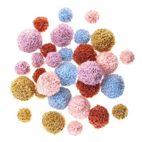 Pompomy pluszowe Teddy 30szt, Dalprint
