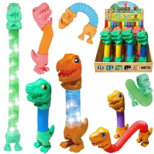 Dinozaur rurka pop tube ze światłem, Trifox