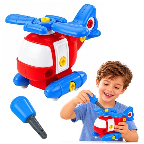 Helikopter do skręcania ze śrubokrętem, Leantoys