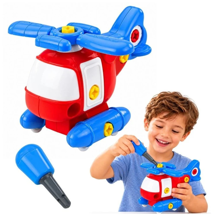 Helikopter do skręcania ze śrubokrętem, Leantoys