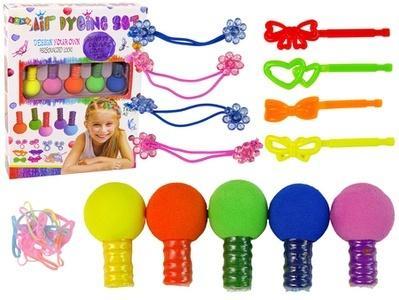 Farbowanie włósów z farbami i gumkami, Leantoys