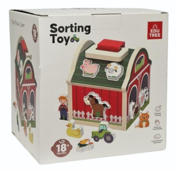 Sorter drewniany domek z figurkami, SWEDE
