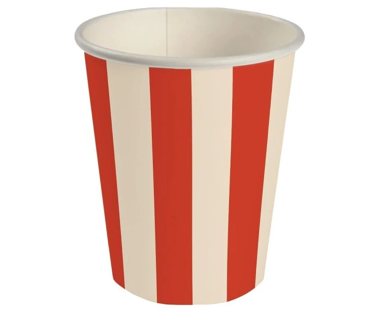 Kubeczki papierowe paski 250ml 6szt