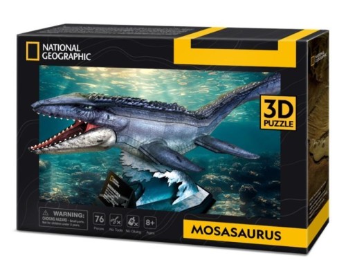 Puzzle 3D National Geographic Mozazaur, Cubic Fun