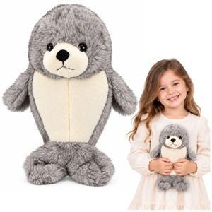 Pluszowa foka biało szara 30cm, Leantoys