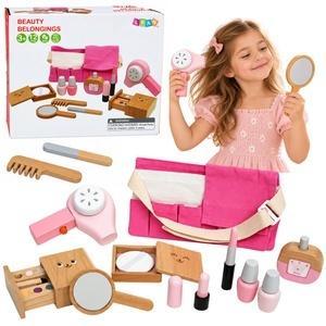 Akcesoria kosmetyczne drewniane, Leantoys