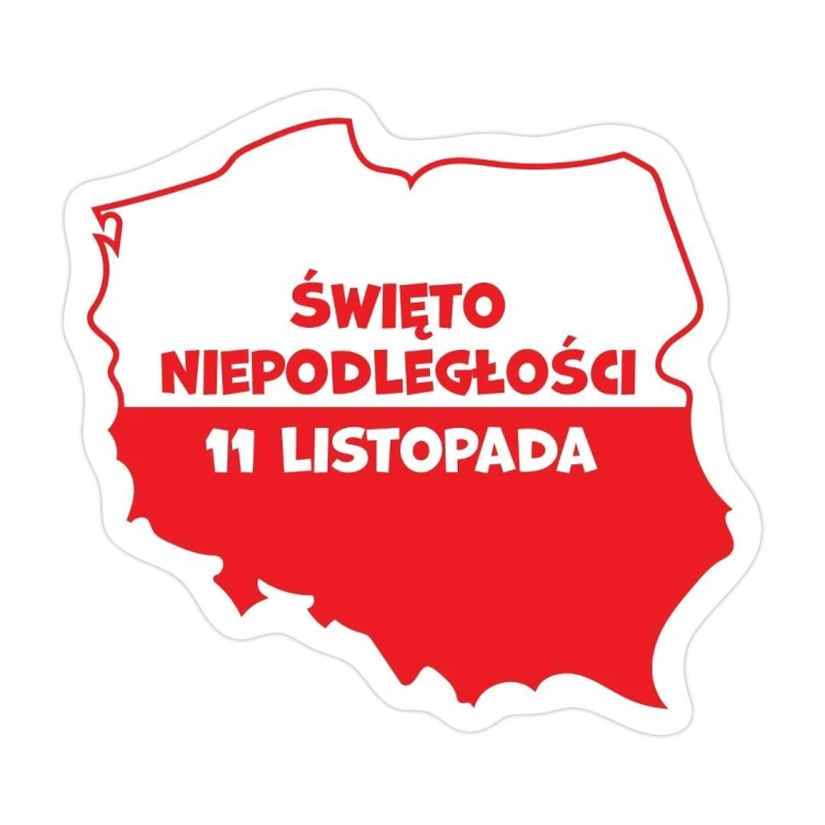 Magnes patriotyczny - 11 Listopada (mapa Polski)