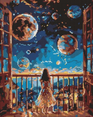 Diamentowa mozaika - Marzycielska noc 40x50cm