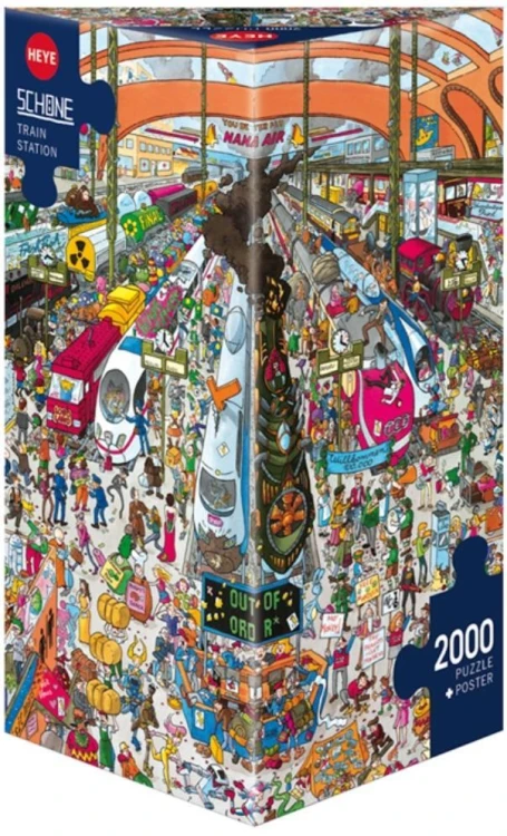 Puzzle 2000 Dworzec kolejowy(Puzzle+plakat), Heye