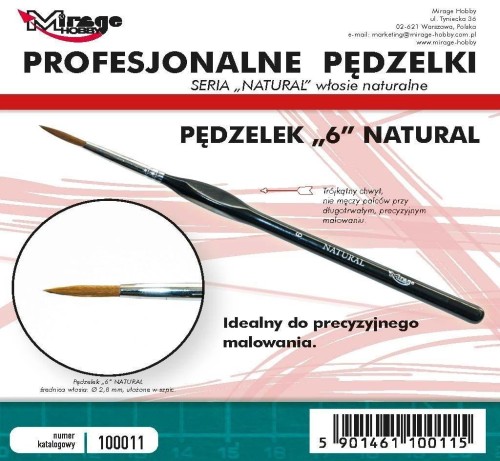 Pędzelek natural 6, Mirage Hobby