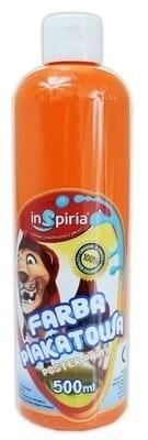 Farba plakatowa pomarańczowa 500ml, InSpiria