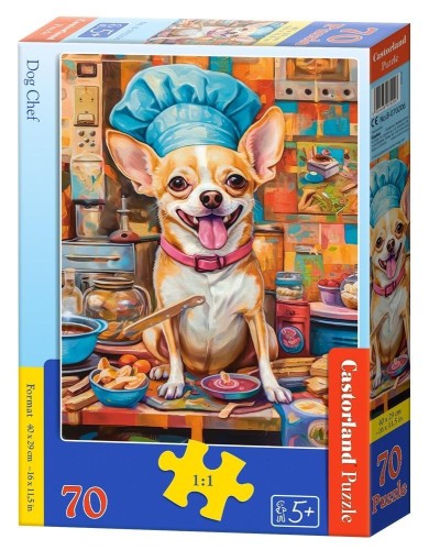 Puzzle 70 Dog Chef CASTOR, Castorland