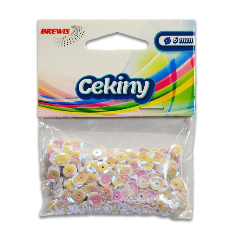 Cekiny tęczowe T 70 biały