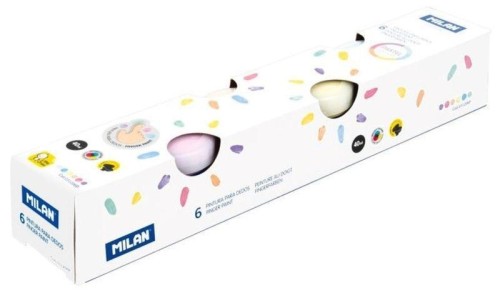Farby do malowania palcami 40ml 6kol pastel MILAN