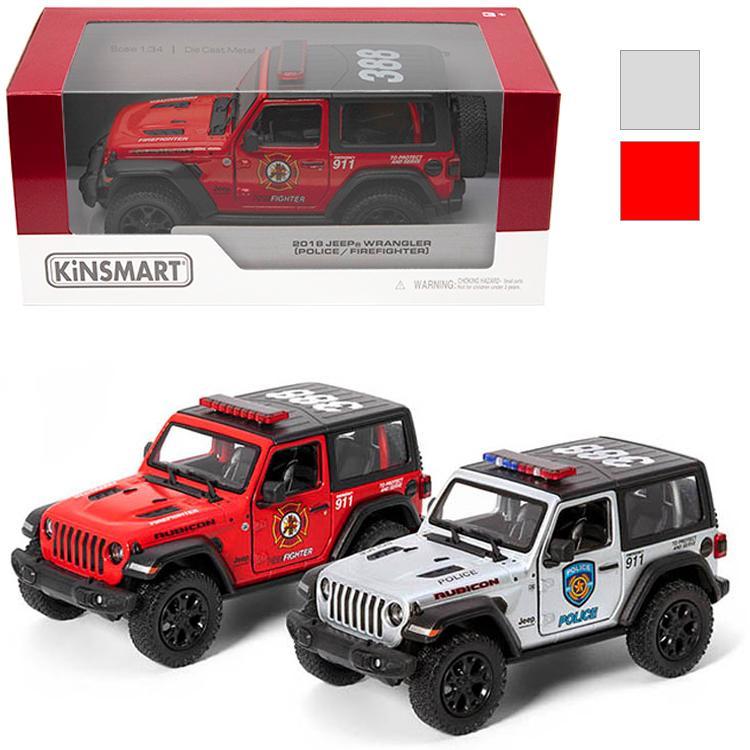 Jeep wrangler policja straż 1:34, Kinsmart
