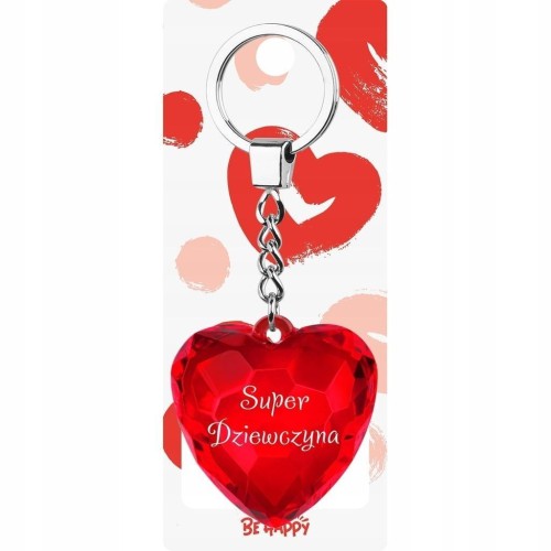 Brelok serce Super Dziewczyna, Be-Happy Gifts