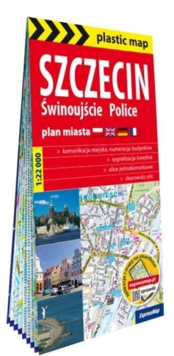 Plastic map Szczecin, Świnoujście, Police w.2025