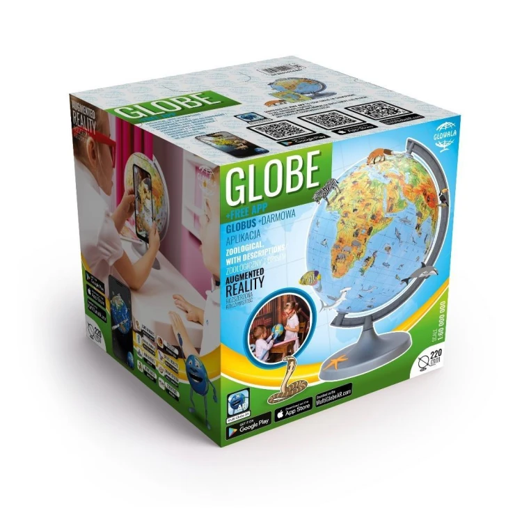 Globus zoolog. w kartonie Multi Globe AR 22cm SK