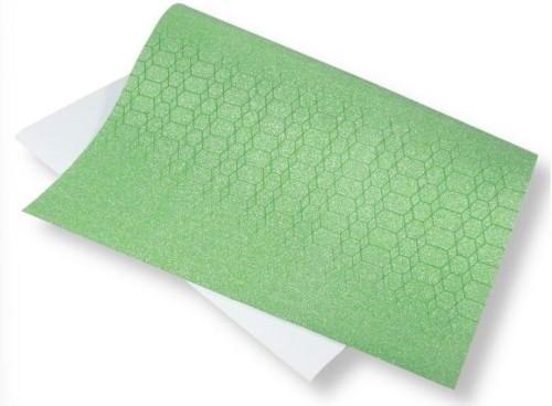 Papier ozdobny brokatowy 140g 40x60cm zielony 5ark