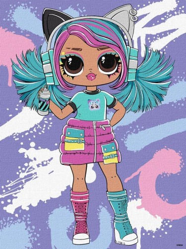 Malowanie po numerach -Tweens LOL Skate Dance Emma