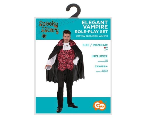 Strój dla dorosłych Elegancki Wampir rozm. 52