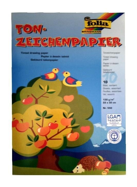 Teczka z papierem kolor 130g/m2 10 arkuszy